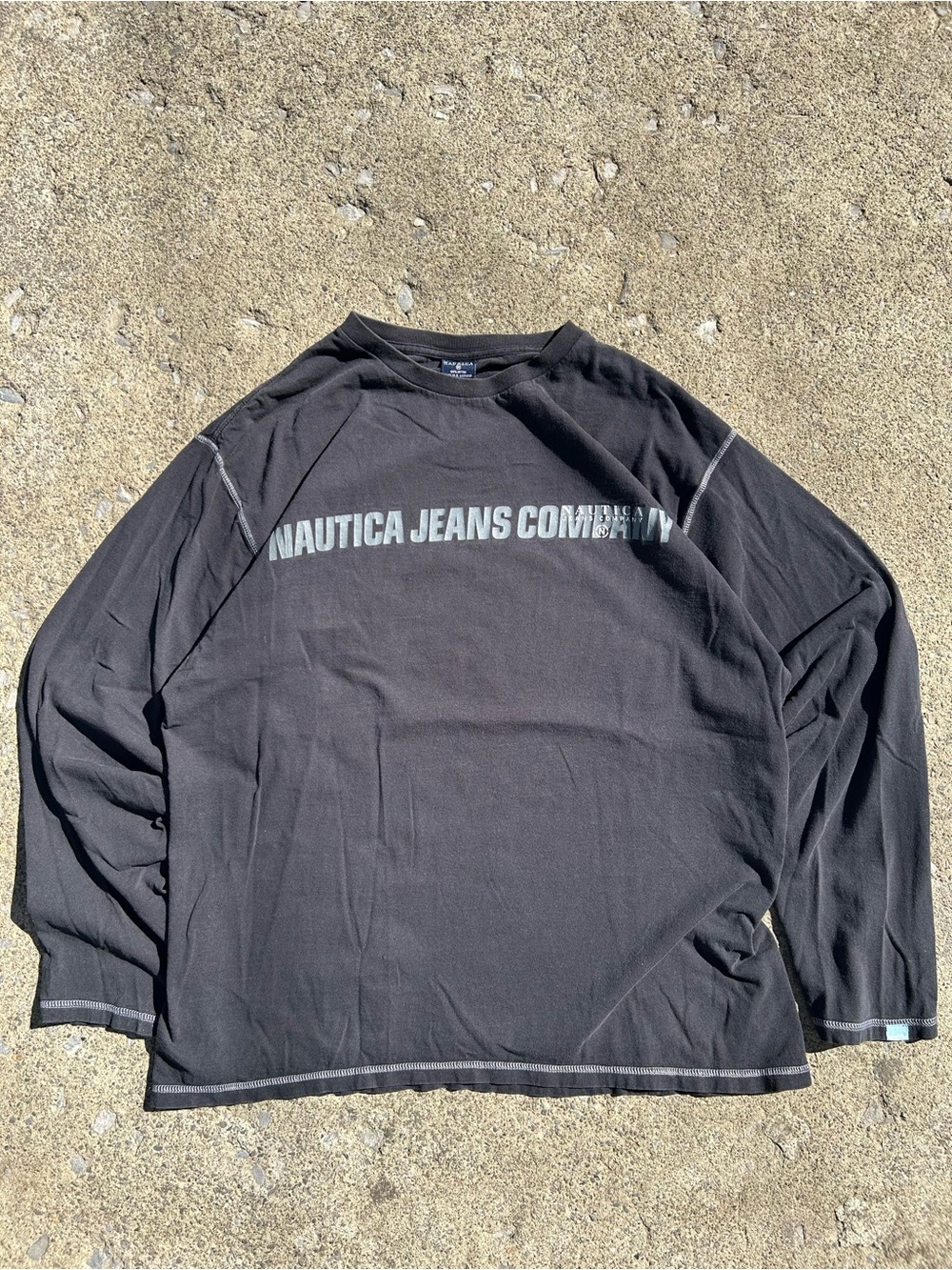 90’s vintage Nautica Black Long-Sleeve Shirt